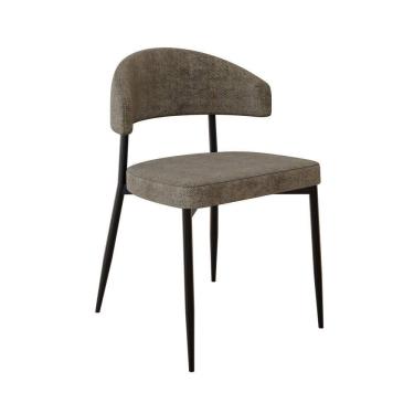 Imagem de Cadeira Bless Fixa com 4 Pés 55 X 52,5 X 77,5 Cm com 1 Unidade Marrom/Preto