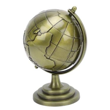 Imagem de Modelo de Globo Terrestre Com Brilho Metálico, Globo de Liga Robusta para Decoração de Escritório, Conhecimento Geográfico, Peça Decorativa Exclusiva, Globo de Processo Avançado