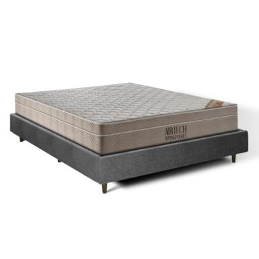 Imagem de Cama Genebra Bouclé com Colchão de Molas Ensacadas Ortobom Airtech Spring Pocket (King Size)