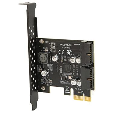 Imagem de Placa de Expansão USB3.2 GEN1, Adaptador de Porta Dupla PCIE para USB 3.2 Com Seguro de Auto-recuperação, 5 Gbps, WinXP 8 10 11 Compatibilidades Com Linux, Metal