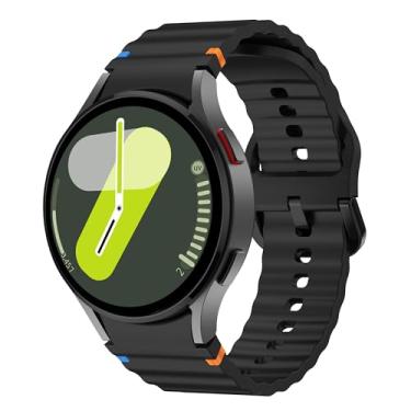 Imagem de Sodhad Pulseira de silicone macio compatível com Samsung Galaxy Watch 7 de 44 mm e 40 mm, pulseira esportiva respirável para Galaxy Watch 7 6 5 4 mm e 4 mm de 44 mm e 40 mm/Galaxy Watch 6 Classic de