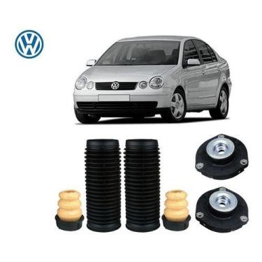 Imagem de Par Kit Batente Coifa Coxim Amortecedor Dianteiro Polo Sedan 2002 2003