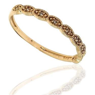 Imagem de Anel de ouro 18k Aparador Meia Aliança - Elegancy Joias, 23