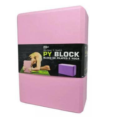 Imagem de Bloco De Pilates E Yoga - MBfit, Unico, Rosa Claro