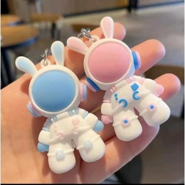 Imagem de Chaveiro de Silicone Coelho Rosa Azul - Generica, Azul