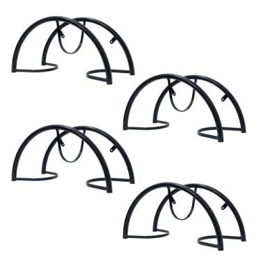 Imagem de Kit 4 Suporte Para Mangueira de Jardim Enrolar Borracha Fixo Parede At