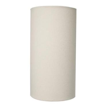 Imagem de Cúpula Cilíndrica Para Abajur Tecido Algodão Bege, Preto e Branco 40 c