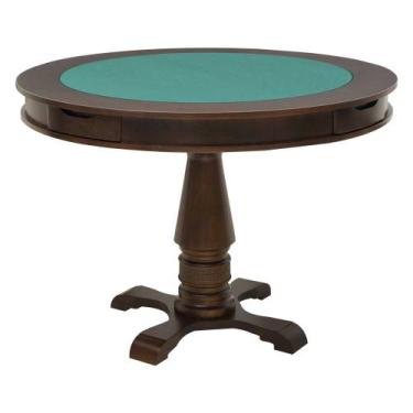 Imagem de Mesa de Jogos Carteado Victoria 4 Lugares Redonda Tampo Reversível com