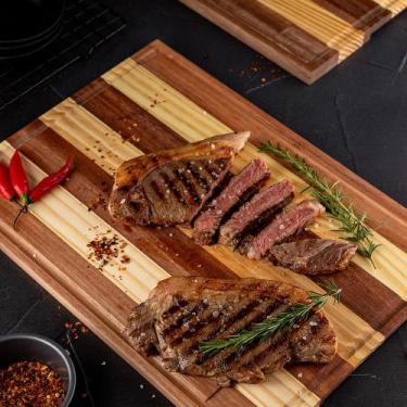 Imagem de Tábua de Churrasco de 42x30 cm Grande Madeira Pinus Linda - Moveis C.