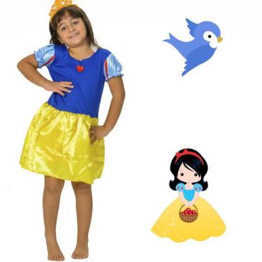 Imagem de Fantasia Infantil Feminina de Carnaval Princesa Branca - Masters Toys 