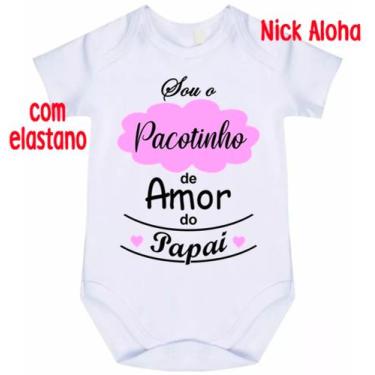 Imagem de body bebê sou o pacotinho de amor do papai cód 9827 - nick aloha, Bran