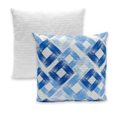 Imagem de Kit 2 Capas de Almofadas PIQUET Favinho Lisa e Estampada 40x40 C/ Zípe