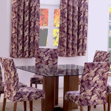 Imagem de Kit Capa Para Cadeira 6 Unidades Malha Gel Estampada - Decoralle, Flor