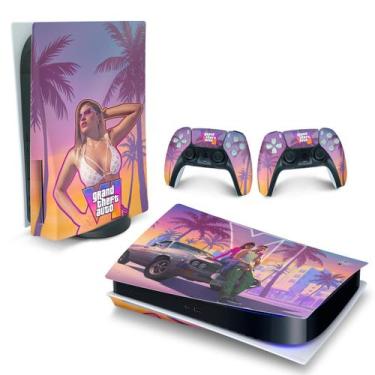 Imagem de Adesivo Compatível PS5 Playstation 5 Skin Horizontal - GTA 6 VI - Pop 