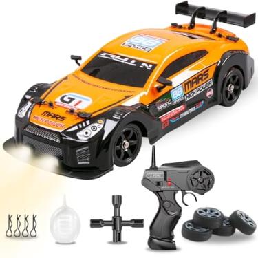 Imagem de Liberty Imports RC Drift Car 1/16 2.4GHz 4WD Remote Control Sport Racing On-Road Vehicle with LED Light, Batteries and Drift Tires (Orange)