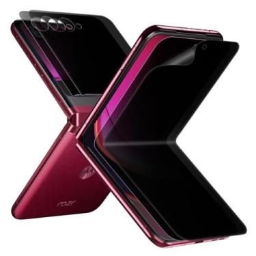Imagem de Diacube Protetor de Tela para Motorola Razr 50 Ultra 2024, 4 Pacotes de Filme Híbrido Flexível Premium com Proteção de Privacidade e Autorreparação