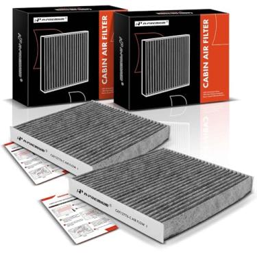 Imagem de A-Premium Filtro de ar de cabine de 2 peças com carvão ativado compatível com Ford Ranger 2019 2020 2021 2022 2023 2,3L, número de substituição KB3Z19N619A