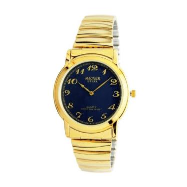 Imagem de Relógio Magnum Masculino Ref: Ma20401Z Slim Dourado