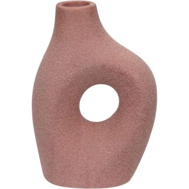 Imagem de CASTIÇAL DECORATIVO PORTA VELA SUPORTE HOME&CO CERÂMICA 18x13x7cm TERRACOTA