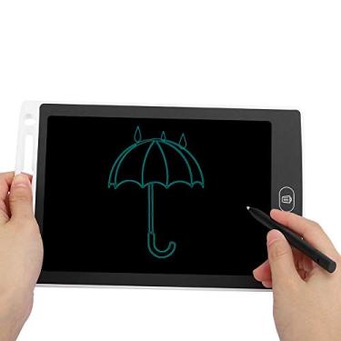 Imagem de Um clique para limpar o bloco de escrita LCD da placa de caligrafia para graffiti infantil(Branco)