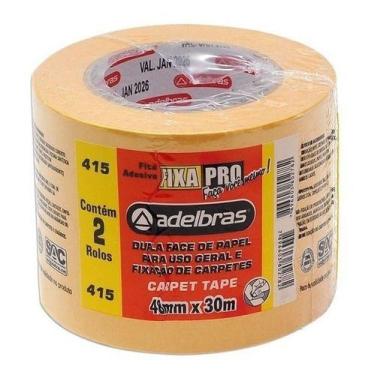 Imagem de 2x Fitas Papel Dupla Face Para Carpete Adelbras 48mm X 30m