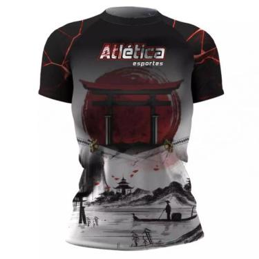 Imagem de Rash Guard Japão Feminina MC Atlética Esportes, Preto, GG