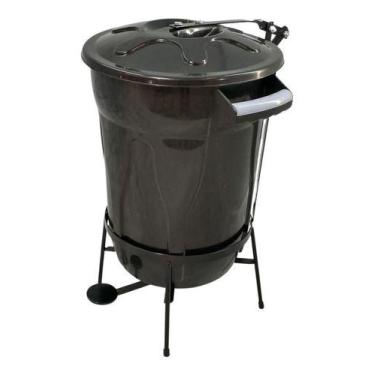 Imagem de Lixeira Pedal De 40 Litros Preta - JSN, Preto