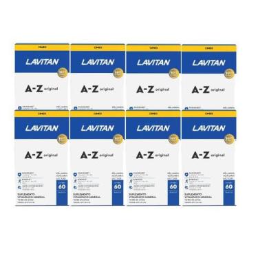 Imagem de Kit 8x Lavitan A-Z Original 60 Comprimidos - Cimed