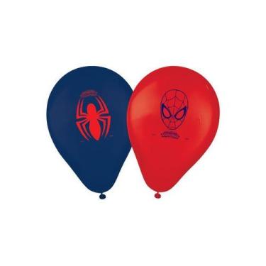 Imagem de Balão Latex Redondo 9" Festa Spider Man - 25 unidades - Regina - Rizzo