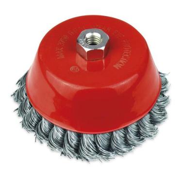 Imagem de Escova De Aço Trançada Tipo Copo Com Rosca 60 Mm - ROCAST