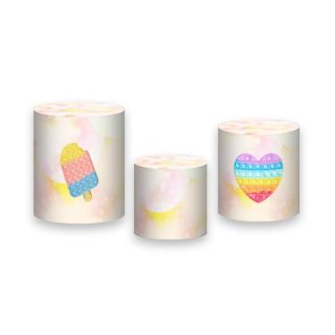 Imagem de Trio de Capas de Cilindro - Brinquedo Picolé Pop It 021 - Via Cores