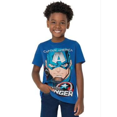 Imagem de Camiseta Capitão América Vingadores Malwee Kids Ref. 83164, 10, Azul