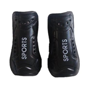 Imagem de Caneleira Futebol Sports Equipamento De Proteção 18cm Preta