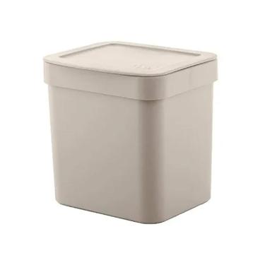 Imagem de Lixeira para Pia De Cozinha Trium 4,7 Litros Bege LX505BGF - Ou