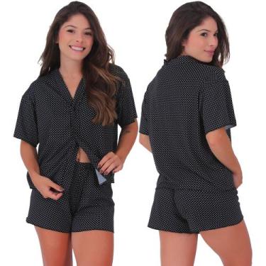 Imagem de Pijama Americano Aberto Suede Amamentação Blogueirinha - CLICK MAIS BO