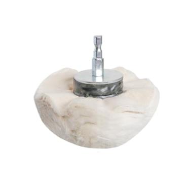 Imagem de 6mm Shank Algodão Polimento Rodas Pano Polimento Roda Moedor para Jóias Madeira Metal Abrasivo Ferramentas Cone Escova, tipo cogumelo 90mm