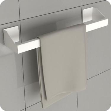 Imagem de Porta Toalha De Rosto Adesivo Autocolante Branco DF - HomeDecor