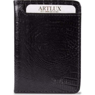 Imagem de Mini Carteira Couro Slim Artlux 916, Preto