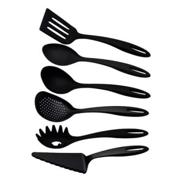 Imagem de Jogo Utensílios de Cozinha Nylon Preto 6 Peças Tramontina