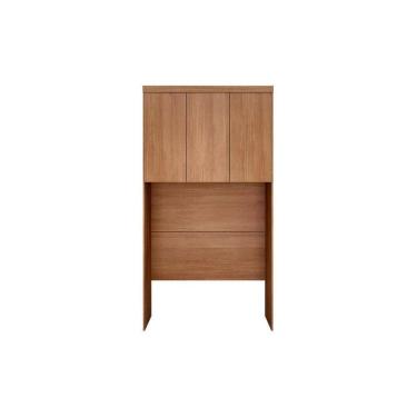 Imagem de Módulo de Quarto Solteiro Armário Ponte Aéreo Rizon/Linea c/ 3 Portas Cumaru - Novo Horizonte