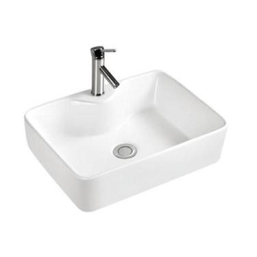 Imagem de Cuba De Cerâmica Para Banheiro Branco 48X38X13 Cm - Geral