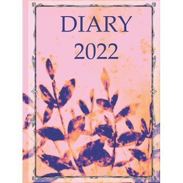 Imagem de Diary 2022: Hardback weekly planner in 8.25x11 a4 format with a beautiful bright orange flower cover design. A simplistic hardcover yearly organizer ... list per page. Unique desk diaries designs.