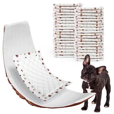 Imagem de MICOOYO Forros de Fraldas para Cães, Absorventes de Fraldas para Cães, Absorventes Descartáveis para Cães, Absorventes Menstruais para Cães, Forros de Fraldas para Cães com Faixa de Barriga, Inserções