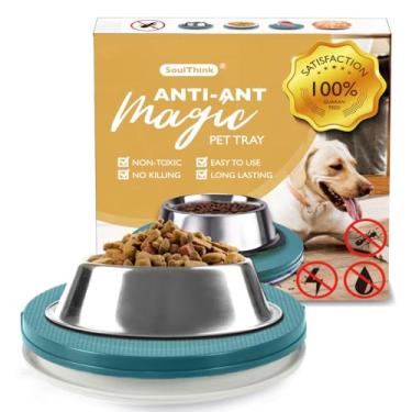 Imagem de SoulThink® Bandeja para cães e gatos à prova de formigas – Nova Inovação Antiformigas Prato para Animais de Estimação Interior Sem Química Sem Necessidade de Água Diferente da Armadilha Tradicional