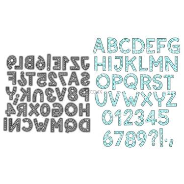 Imagem de XMZZMX 26 moldes de corte de metal de letras inglesas para fazer cartões, kit de moldes de corte de papel em relevo, suprimentos, conjunto de estênceis de álbum de recortes de fotos faça você mesmo