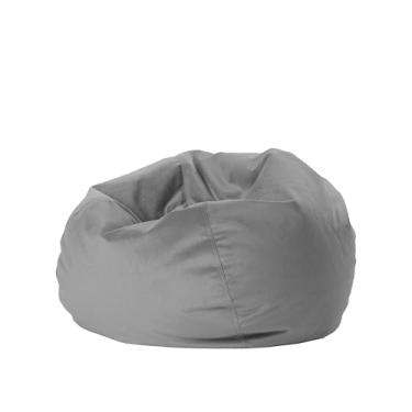 Imagem de Cadeira para pufe 76,2 cm, macia aveludada, móveis para crianças e adolescentes, perfeita para ler, jogar videogame ou relaxar - fumê