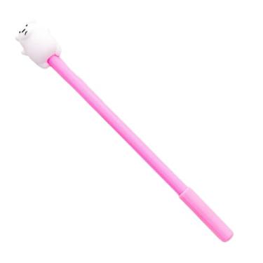 Imagem de Joucien 4 peças – Caneta neutra de urso de desenho animado fofo, tubo de agulha completa criativa preta caneta neutra de secagem rápida - rosa - 0,38 mm