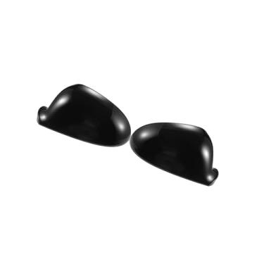 Imagem de Motoforti Par de tampa do espelho do lado do passageiro do carro retrovisor do motorista preto brilhante para VW Golf 5 GTI Jetta MK5 Passat B6 para Skoda Capas de proteção de espelho Decoração