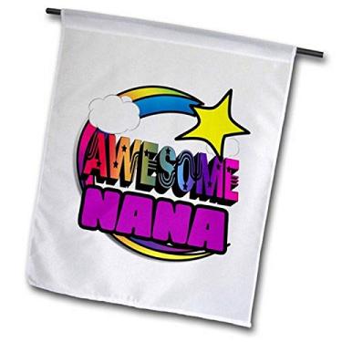 Imagem de 3dRose fl_201370_2" Bandeira de jardim incrível de arco-íris de estrela cadente, 45 x 68 cm