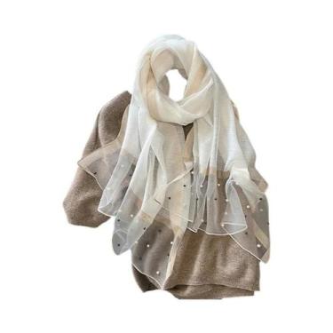 Imagem de Lenço de Linho e Seda Luxo Feminino - Xale, Bandana e Hijab para Verão